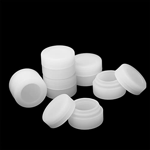 Silicone Mini Container 3ML Storage Jar Oil Kitchen Wax Round Concentrate Box Multi Use Clear（100pcs）