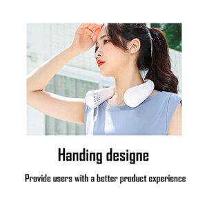 ErjeeNai Portable Neck Fan,Hanging Neck Bladeless Fan,USB Rechargeable Personal Fan,3 Speeds Silent 360° Cooling Tuyere Layout,Fast Charging and Long Battery Life,Keeping the Neck Cool at All Times