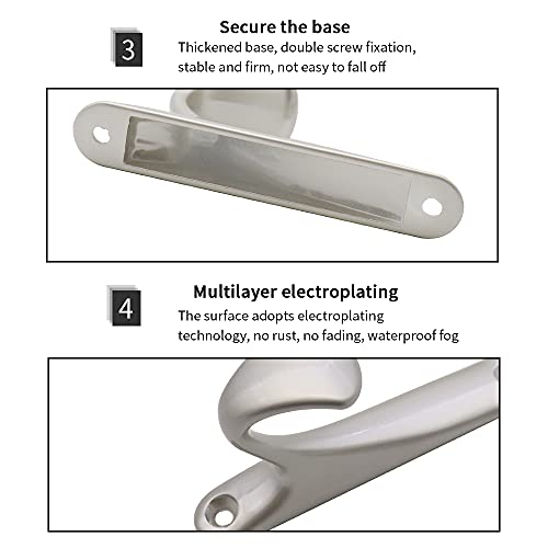 Wall Hooks 4pack Towel Hooks Zinc Alloy Integrated Single Hook Rust-Resistant/Corrosion Resistant/Long Using Life（Silver）