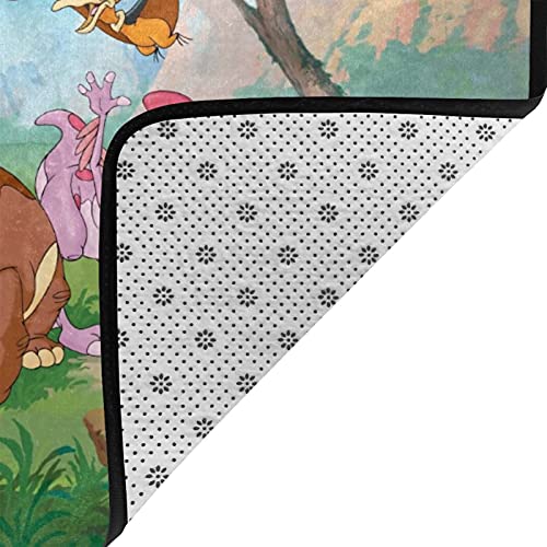 Cartoon The Land Before Time Carpet Fancy Area Rugs Throw Rugs Bedroom Rugs Floor Rugs Skin-Friendly Living Room Carpets Indoor Area Rug for Boys Girls Baby Bedroom Birthday Gifts 60×39in