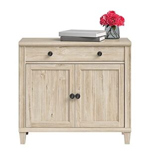 Sauder Hammond Chalk Oak Library Cabinet with Doors, Chalk Oak Finish