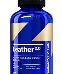 CARPRO CQUARTZ Leather 2.0 - Kit - Hydrophobic & Oil Phobic, Safe on All Car Leather, Resistance to UV, Denim Dye Coloring, Abrasion and Stains (30ml Kit)