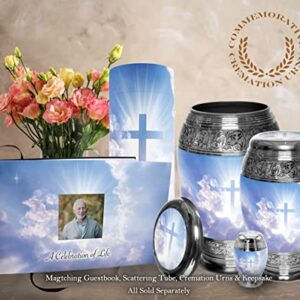 Heavenly Cross Cremation Urns for Adult Ashes Large XL or Small Keepsake Urns for Human Ashes Adult Female & Urns for Ashes Adult Male for Home or Burial