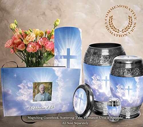 Heavenly Cross Cremation Urns for Adult Ashes Large XL or Small Keepsake Urns for Human Ashes Adult Female & Urns for Ashes Adult Male for Home or Burial