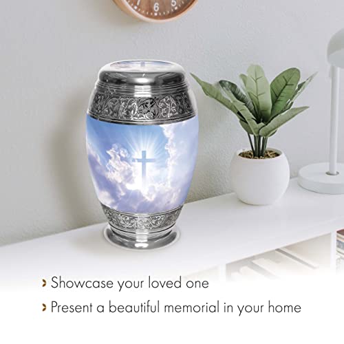 Heavenly Cross Cremation Urns for Adult Ashes Large XL or Small Keepsake Urns for Human Ashes Adult Female & Urns for Ashes Adult Male for Home or Burial