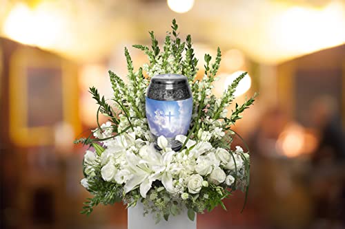 Heavenly Cross Cremation Urns for Adult Ashes Large XL or Small Keepsake Urns for Human Ashes Adult Female & Urns for Ashes Adult Male for Home or Burial