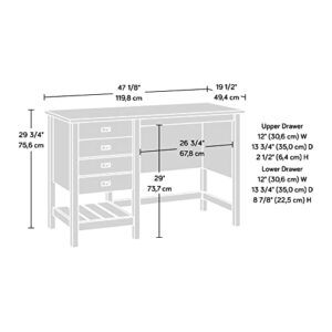 Sauder Cottage Road Pedestal Desk with Storage, Mystic Oak Finish