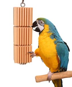 parrot tower - grooved hanging stripes bird toy (large)