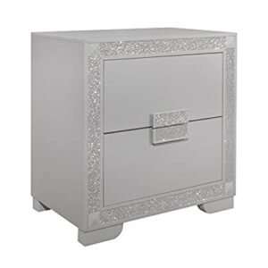 Global Furniture USA Chalice Nightstand, Silver