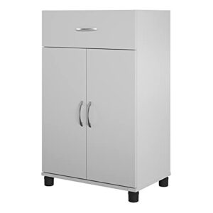 systembuild lonn 24" 1 drawer/2 door base storage cabinet in dove gray