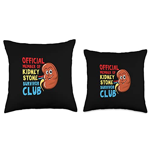 Successful Kidney Stone Removal Funny Kidney Stone Survivor Design Throw Pillow, 18x18, Multicolor