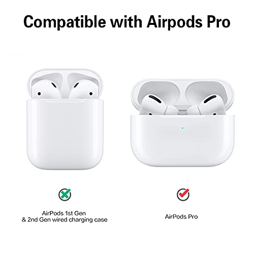 TOLUOHU 2021 New Upgraded 5 Pairs Airpods Pro Ear Tips Cover, Soft Silicone Ear Tips Accessories[Fit in The Charging Case] for Apple AirPods Pro 2019, Anti Slip/Dust/Dirt(Black/Red/White/Orange/Green)