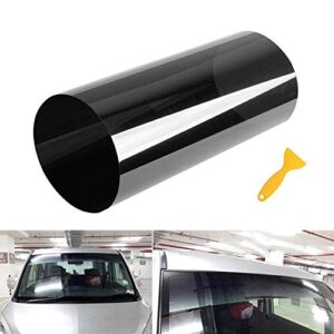 greceyou self adhesive 5% solar film for car windscreentinted in black clear solar film anti-uv sun shade, diy car front windshield protect shade sticker, 20cmx150cm