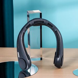 Portable Neck Fan with Unique 3 Motors, Personal Hands Free Wearable Fans with 4000 mAh, Rechargeable Air Conditioner Cool USB Fans, 3 Speeds, Quiet Battery Operated Bladeless Fan, Elegant, for Travel