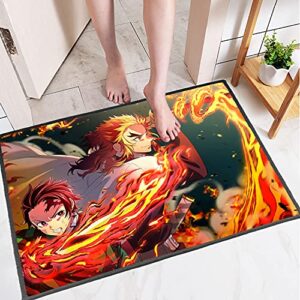 Anime Rug Popular Anime Area Rugs Slip Stain Resistant Soft Carpet for Boys Girls Gaming Desk Home Decor Non-Slip Doormats (16x24 Inches)