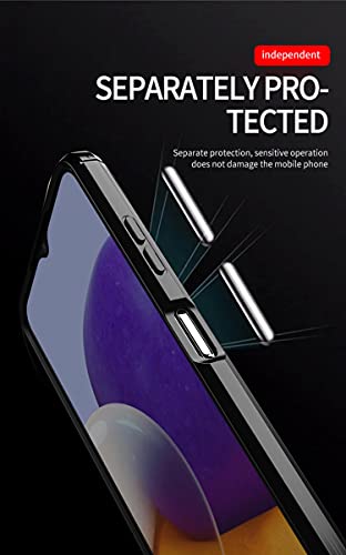 M MAIKEZI Samsung A22 5G case,Galaxy A22 5G case,with HD Screen Protector, Soft TPU Slim Fashion Non-Slip Protective Phone Case Cover for Samsung Galaxy A22 5G (Black Brushed TPU)