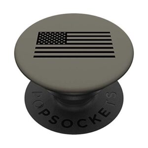 epic cool olive american flag patriotic tactical military popsockets popgrip: swappable grip for phones & tablets