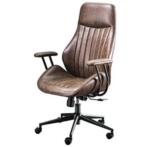 xizzi ergonomic chair, modern computer desk chair,executive swivel task chair with armrests support (dark brown)