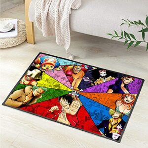 Anime Rug Popular Anime Area Rugs Slip Stain Resistant Soft Carpet for Boys Girls Gaming Desk Home Decor Non-Slip Doormats (16x24 Inches)