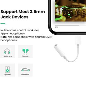 Apple MFi Certified 3 Pack Headphone Adapter for iPhone Connects Lightning to 3.5mm Dongle Auxiliary Audio Splitter Cable AKAVO Adapter Compatible with iPhone 7 8 11 11 Pro 12 12 Pro X XR XS XS Max