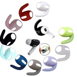 Zotech 10 Pairs AirPods Pro 1st & 2nd Gen Ear Hooks Secure Anti Slip Covers (Black, White, Clear, Purple, Green, Blue, Pink, Red, Navy & Grey)