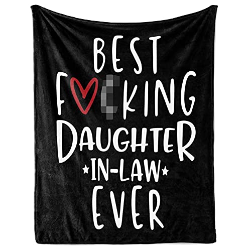 ukebobo Flannel Blanket – Gift for Daughter in Law, Personalized Fleece Blanket for Birthday, Anniversary, Holiday, Valentine’s Day – 1 Sheet(fuk 29)