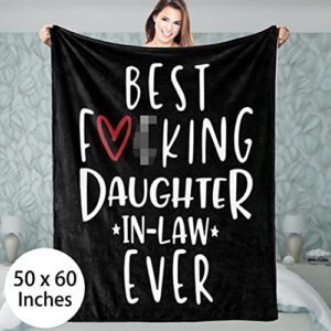 ukebobo Flannel Blanket – Gift for Daughter in Law, Personalized Fleece Blanket for Birthday, Anniversary, Holiday, Valentine’s Day – 1 Sheet(fuk 29)