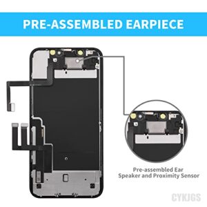 for iPhone 11 Screen Replacement 6.1” with Ear Speaker and Proximity Sensor, 3D Touch LCD Display Digitizer Full Assembly with Front Earpiece Repair Tools, HD Glass Fix Kits for A2111, A2223, A2221