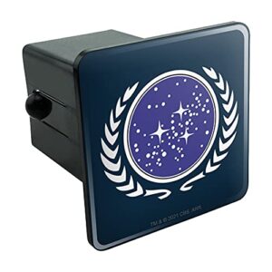 star trek united federation of planets logo tow trailer hitch cover plug insert