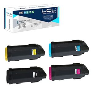 lcl remanufactured toner cartridge replacement for xerox versalink c505 c505s c505x c500 c500n c500dn 106r03862 106r03859 106r03860 106r03861 (4-pack black, cyan,magenta, yellow)