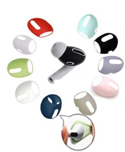 zotech fit in the case covers compatible with airpods pro 1st & 2nd gen anti-slip silicone soft covers 10 pairs (black, white, clear, purple, green, blue, pink, red, navy & grey)