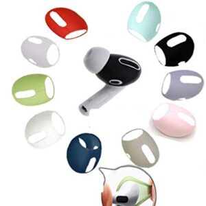 Zotech Fit in The case Covers Compatible with Airpods Pro 1st & 2nd Gen Anti-Slip Silicone Soft Covers 10 Pairs (Black, White, Clear, Purple, Green, Blue, Pink, Red, Navy & Grey)