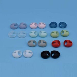 Zotech Fit in The case Covers Compatible with Airpods Pro 1st & 2nd Gen Anti-Slip Silicone Soft Covers 10 Pairs (Black, White, Clear, Purple, Green, Blue, Pink, Red, Navy & Grey)