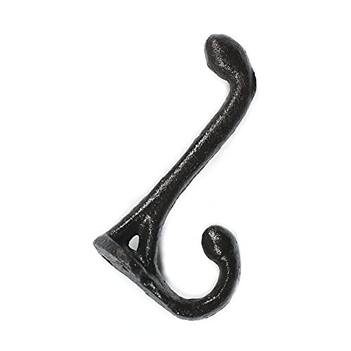 Tinsow Wall Mount Coat Hanger, Hooks Rustic Farmhouse Cast Iron Towel Hanger (6)