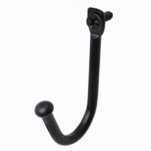 LRONG 20pcs Single Hole Simple Iron Hooks Wall Door Key Coat Bag Hanger Hook with Mounting Screws, Black