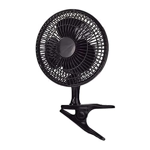 Kosmosta 6 inch 2 speed-Adjustable Tilt, 2 in 1 clip and table fan Personal Clip On Fan plug in clip fan For The Home, Office, Dorm Black color Fan