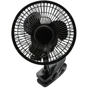 Kosmosta 6 inch 2 speed-Adjustable Tilt, 2 in 1 clip and table fan Personal Clip On Fan plug in clip fan For The Home, Office, Dorm Black color Fan