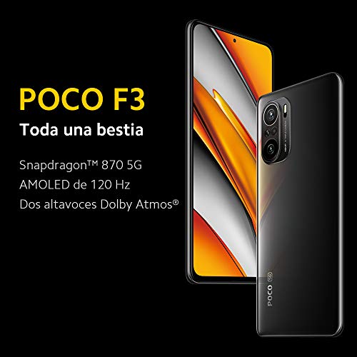 Poco F3 5G + 4G Volte Unlocked Global GSM 128GB+6GB 6.67 inch 48MP Triple Camera (Not Verizon/Boost) (w/Fast Car Charger Bundle) (Artic White)