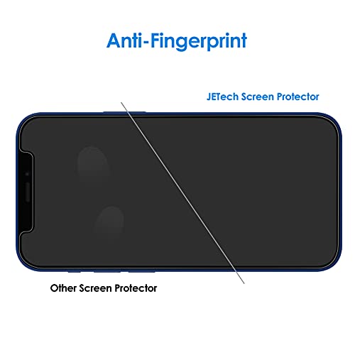 JETech Screen Protector for iPhone 12 6.1-Inch with Camera Lens Protector (Not for iPhone 12 Pro), Tempered Glass Film, 2-Pack Each