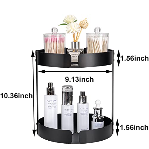 2 Tier Bathroom Counter Organizer, Stainless Steel Sink Storage Shelf, Waterproof and Rustproof, Premium Countertop Rack with Non-Slip Mat for Perfume, Makeup, Coffee