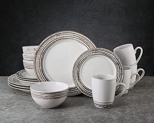 Pfaltzgraff Bryson 16-Piece Dinnerware Set, Service For 4, White