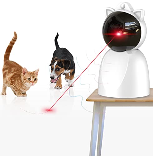 Valonii Rechargeable Motion Activated Cat Laser Toy Automatic,Interactive Cat Toys for Indoor Kitten/Dogs/Puppy,Fast and Slow Mode,1200 mAh Battery,Adjustable Circling Ranges (Fixed)