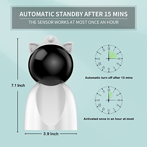 Valonii Rechargeable Motion Activated Cat Laser Toy Automatic,Interactive Cat Toys for Indoor Kitten/Dogs/Puppy,Fast and Slow Mode,1200 mAh Battery,Adjustable Circling Ranges (Fixed)