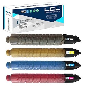 lcl compatible toner cartridge replacement for ricoh 842091 842092 842093 842094 mp c306 c307 c406 c407 high yield (4-pack kcmy)