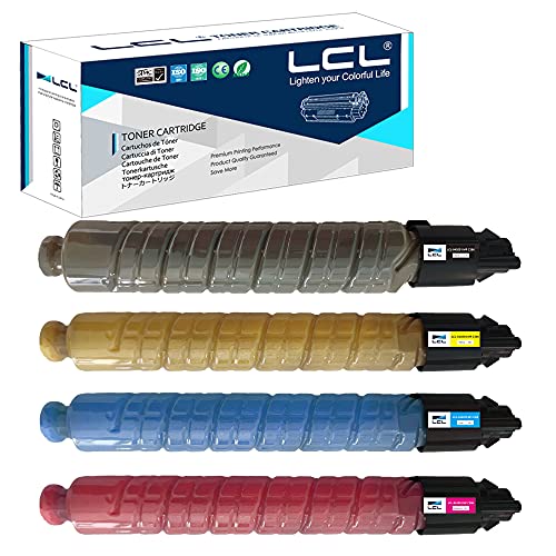 LCL Compatible Toner Cartridge Replacement for Ricoh 842091 842092 842093 842094 MP C306 C307 C406 C407 High Yield (4-Pack KCMY)