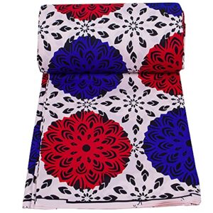 African Fabric 6 Yards BintaRealwax 100% Polyester Ankara Fabric for Party Dress FP6427