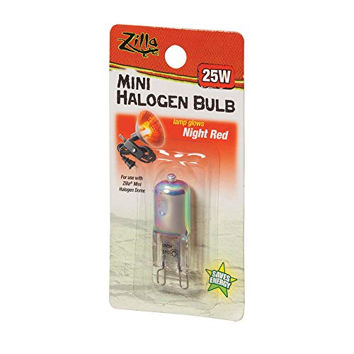 Mini Halogen 25w Red Basking & Night Time Bulb for Reptiles- 3 Bulb Value Pack