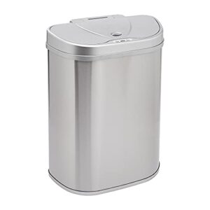 amazon basics automatic hands-free stainless steel trash can - 70-liter, 2 bins