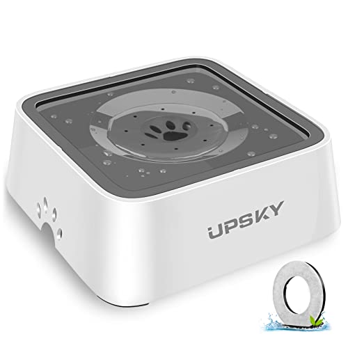 UPSKY Dog Water Bowl Upgrade 70oz Large Capacity Dog Bowl No Spill Dog Slow Water Feeder Vehicle Carried 2L Pet Water Dispenser Travel Water Bowl for Dogs, Cats