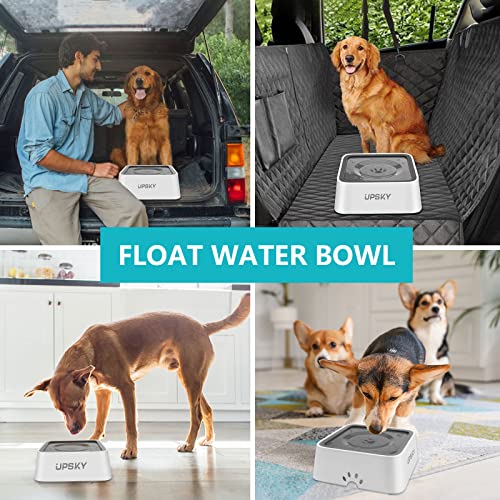 UPSKY Dog Water Bowl Upgrade 70oz Large Capacity Dog Bowl No Spill Dog Slow Water Feeder Vehicle Carried 2L Pet Water Dispenser Travel Water Bowl for Dogs, Cats